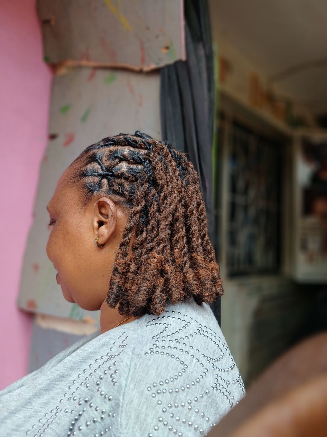 Copper toned loc twists